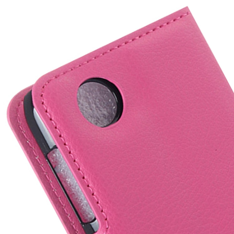 Litchi Texture Flip Leather Case with Holder & Card Slots & Wallet for Lenovo A369