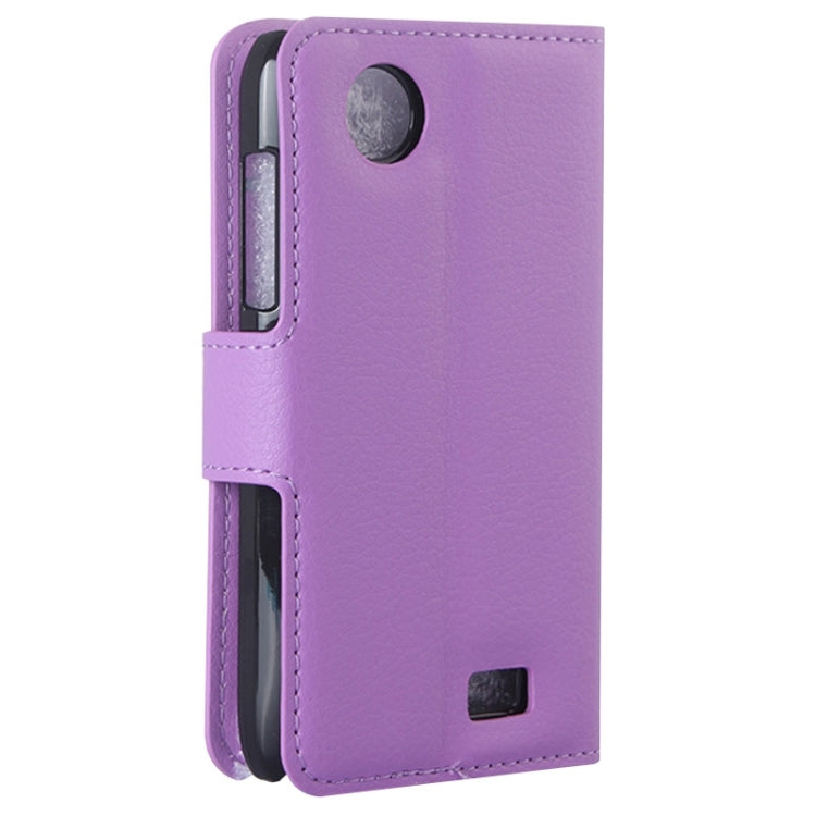 Litchi Texture Flip Leather Case with Holder & Card Slots & Wallet for Lenovo A369