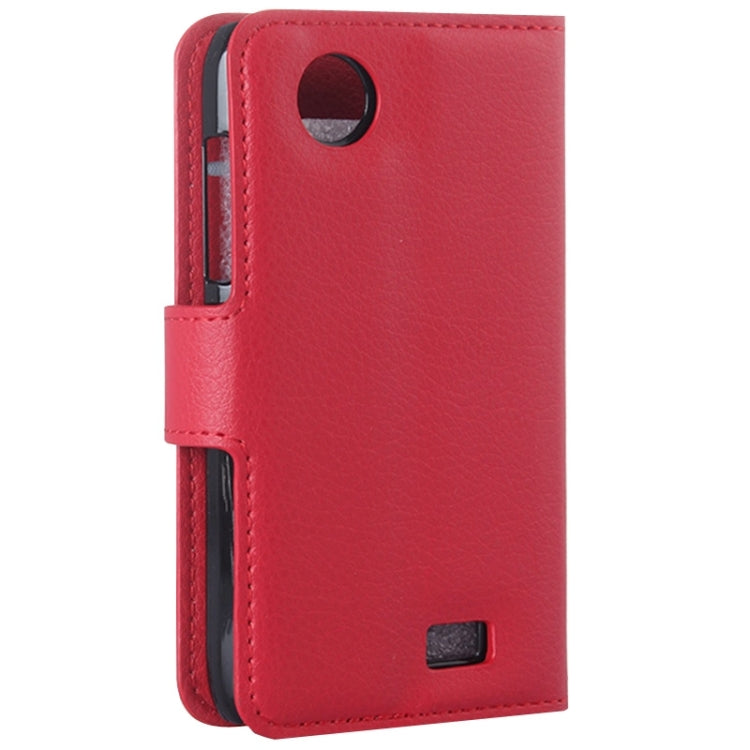 Litchi Texture Flip Leather Case with Holder & Card Slots & Wallet for Lenovo A369