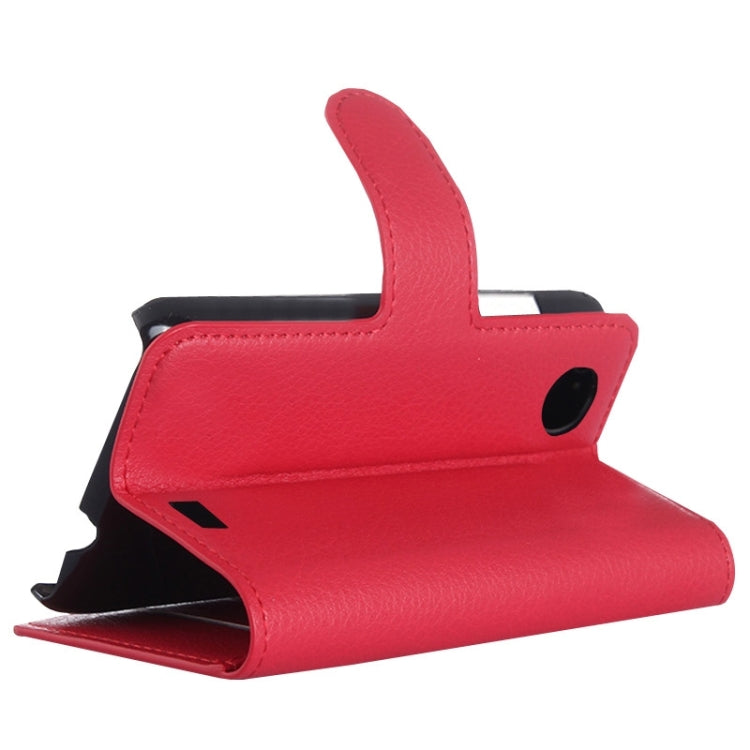 Litchi Texture Flip Leather Case with Holder & Card Slots & Wallet for Lenovo A369