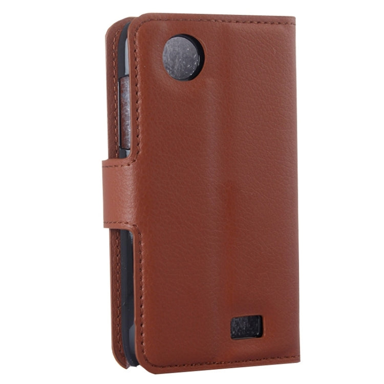 Litchi Texture Flip Leather Case with Holder & Card Slots & Wallet for Lenovo A369