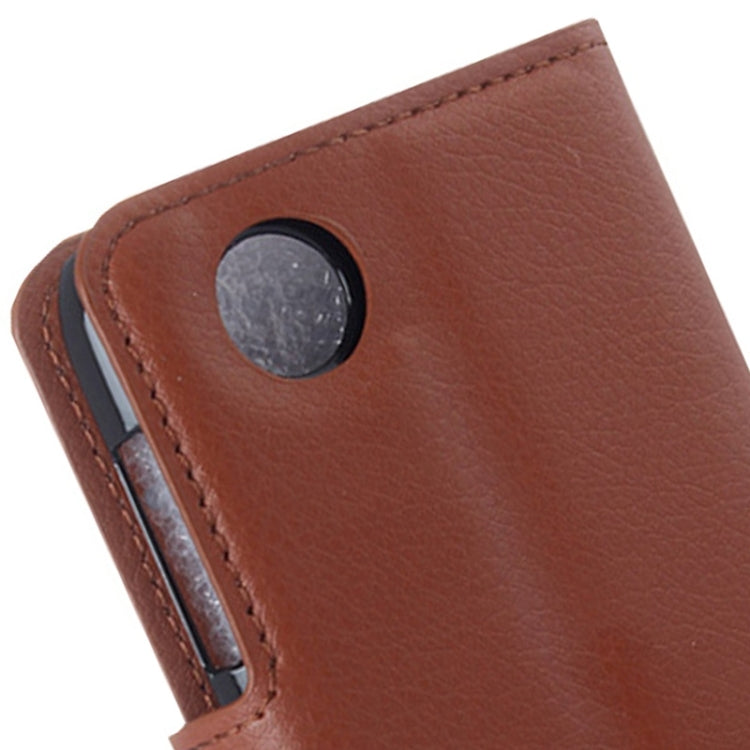 Litchi Texture Flip Leather Case with Holder & Card Slots & Wallet for Lenovo A369