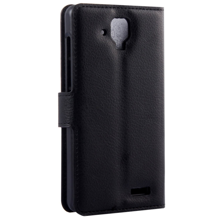 Litchi Texture Flip Leather Case with Holder & Card Slots & Wallet for Lenovo A536