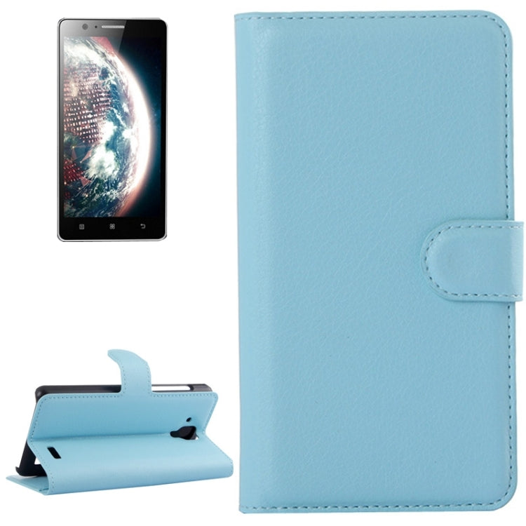 Litchi Texture Flip Leather Case with Holder & Card Slots & Wallet for Lenovo A536