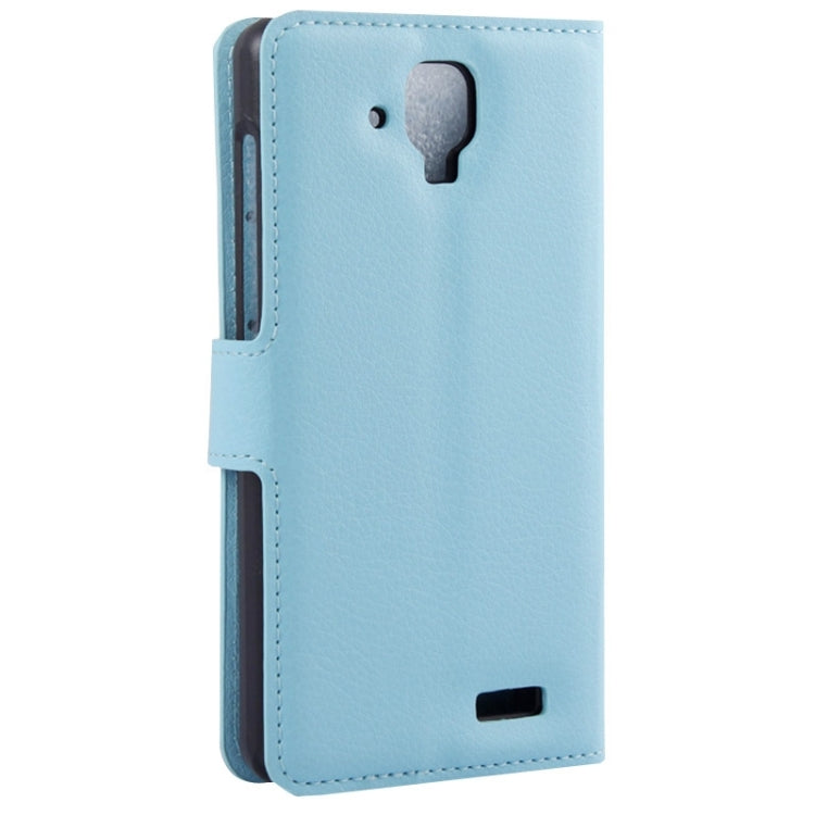 Litchi Texture Flip Leather Case with Holder & Card Slots & Wallet for Lenovo A536