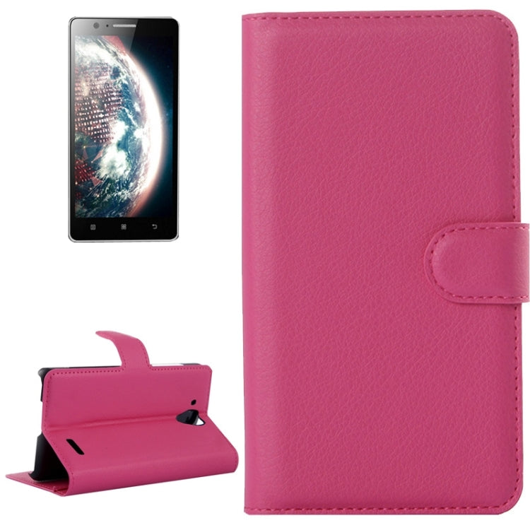 Litchi Texture Flip Leather Case with Holder & Card Slots & Wallet for Lenovo A536