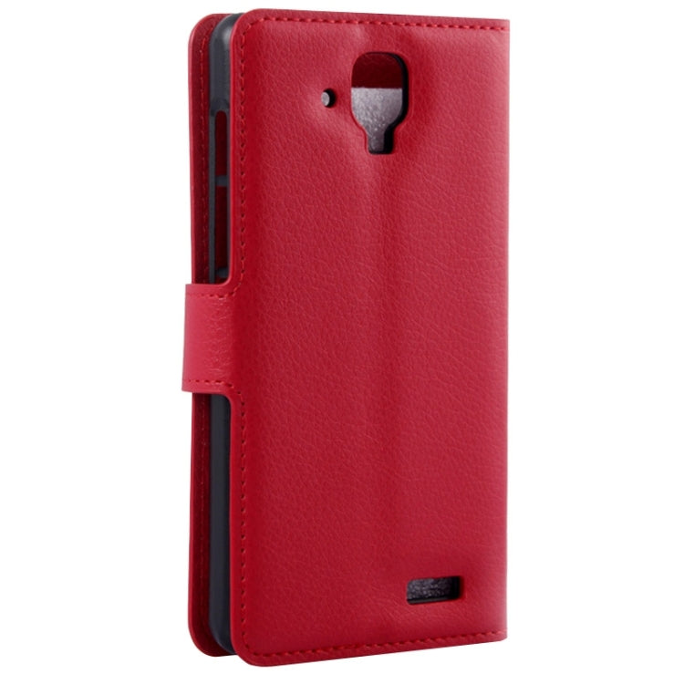 Litchi Texture Flip Leather Case with Holder & Card Slots & Wallet for Lenovo A536