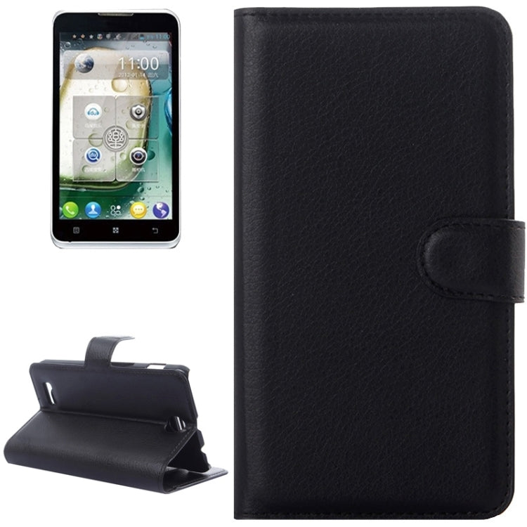 Litchi Texture Flip Leather Case with Holder & Card Slots & Wallet for Lenovo A590