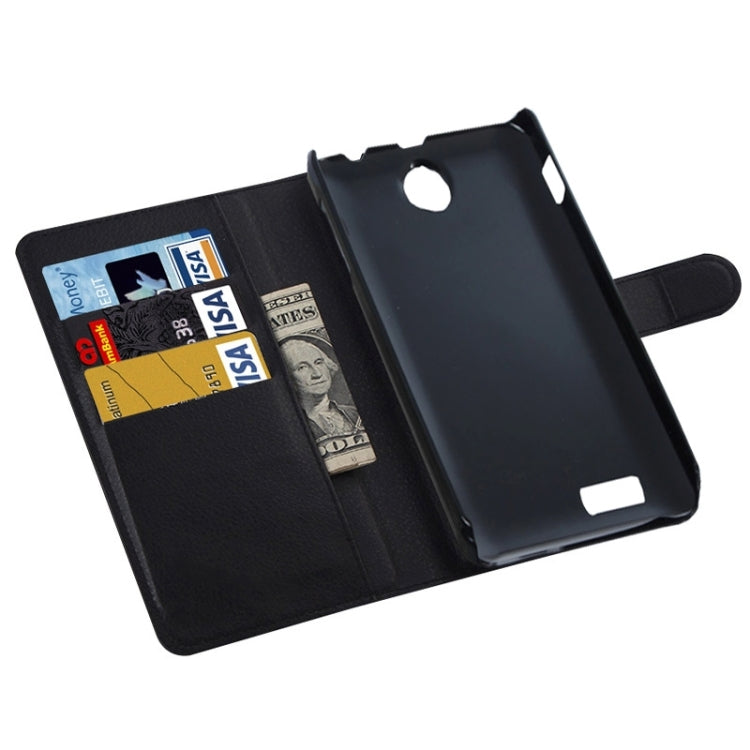 Litchi Texture Flip Leather Case with Holder & Card Slots & Wallet for Lenovo A590