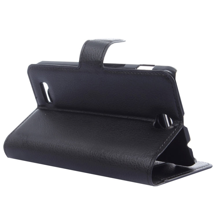 Litchi Texture Flip Leather Case with Holder & Card Slots & Wallet for Lenovo A590