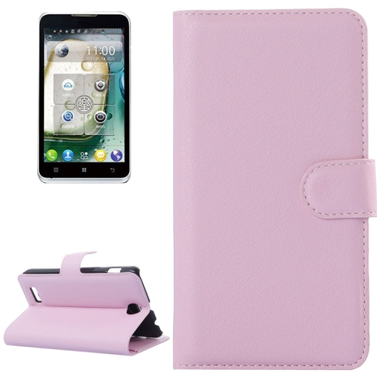 Litchi Texture Flip Leather Case with Holder & Card Slots & Wallet for Lenovo A590