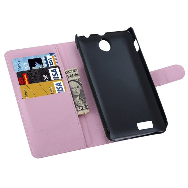 Litchi Texture Flip Leather Case with Holder & Card Slots & Wallet for Lenovo A590