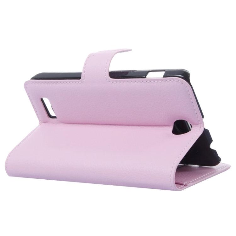 Litchi Texture Flip Leather Case with Holder & Card Slots & Wallet for Lenovo A590