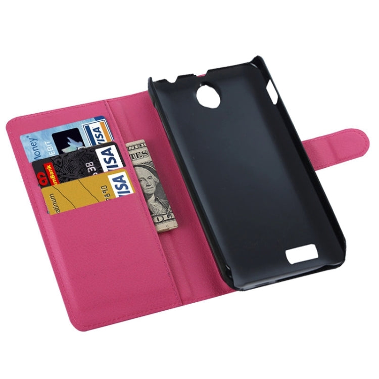 Litchi Texture Flip Leather Case with Holder & Card Slots & Wallet for Lenovo A590