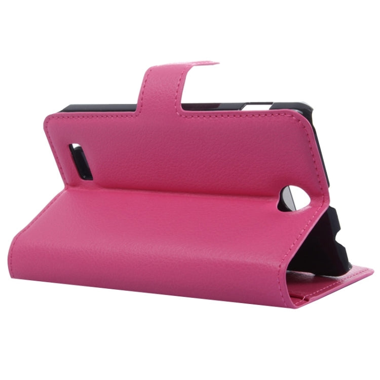 Litchi Texture Flip Leather Case with Holder & Card Slots & Wallet for Lenovo A590