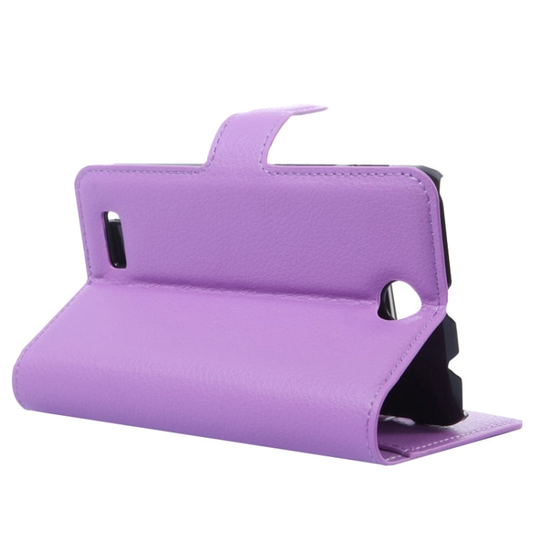 Litchi Texture Flip Leather Case with Holder & Card Slots & Wallet for Lenovo A590