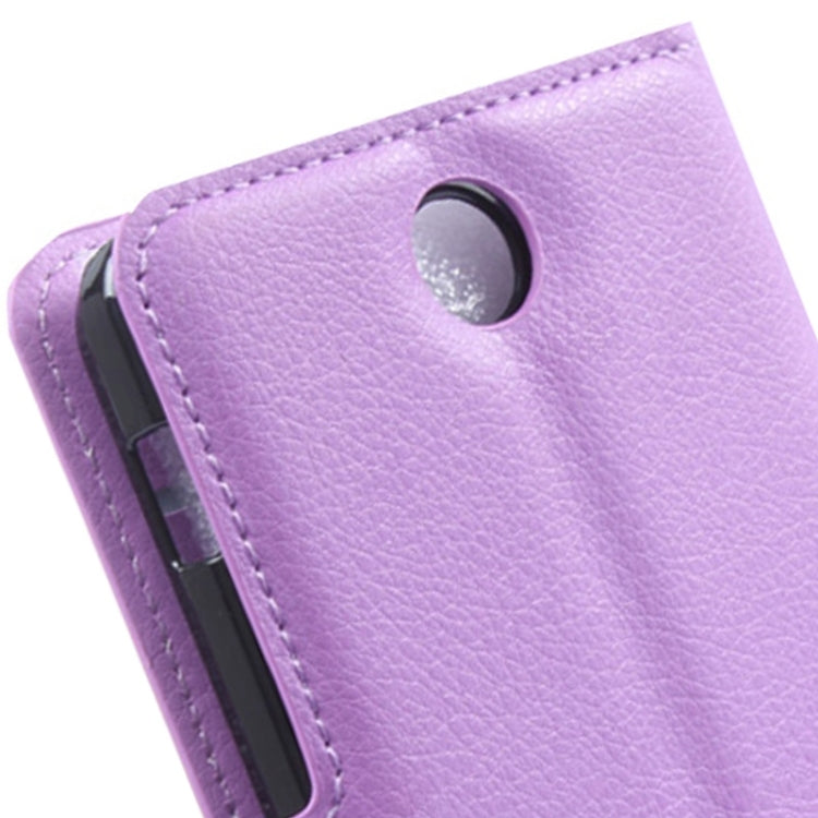 Litchi Texture Flip Leather Case with Holder & Card Slots & Wallet for Lenovo A590