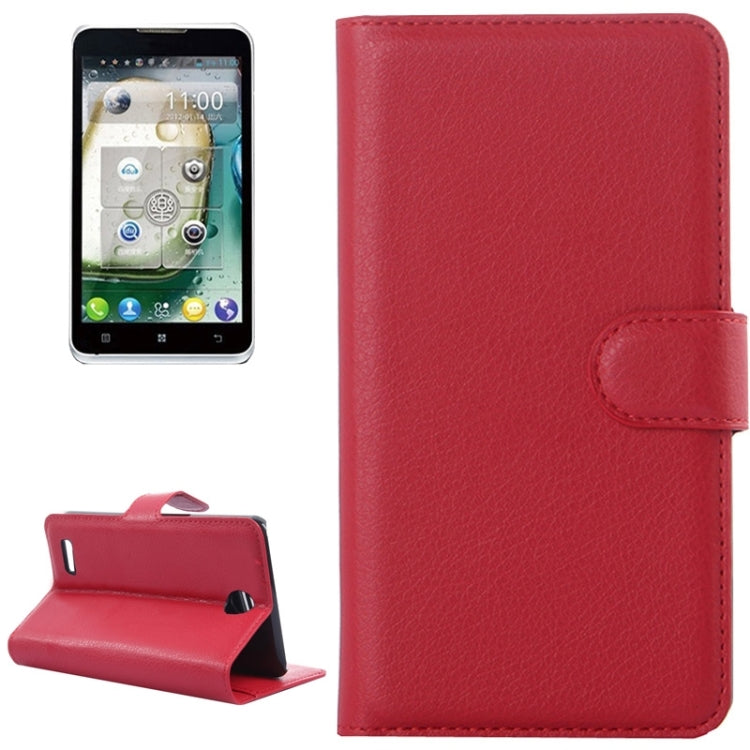 Litchi Texture Flip Leather Case with Holder & Card Slots & Wallet for Lenovo A590
