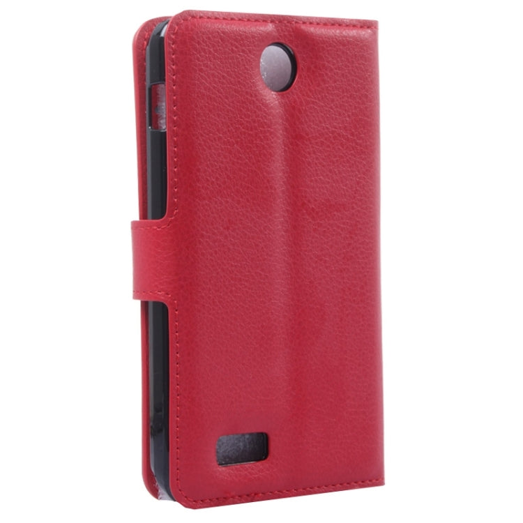 Litchi Texture Flip Leather Case with Holder & Card Slots & Wallet for Lenovo A590