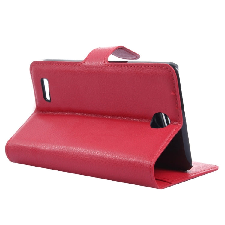 Litchi Texture Flip Leather Case with Holder & Card Slots & Wallet for Lenovo A590