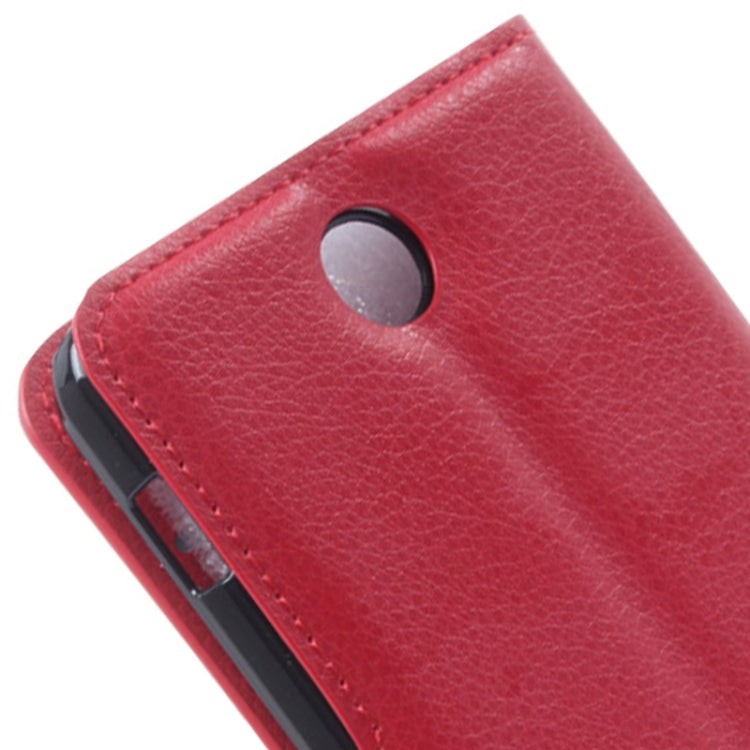 Litchi Texture Flip Leather Case with Holder & Card Slots & Wallet for Lenovo A590