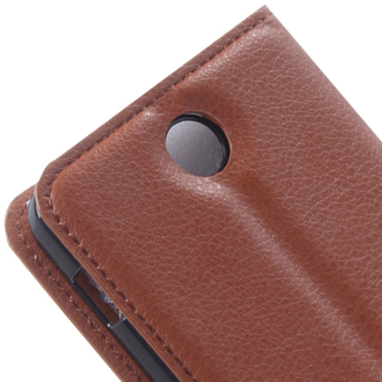 Litchi Texture Flip Leather Case with Holder & Card Slots & Wallet for Lenovo A590