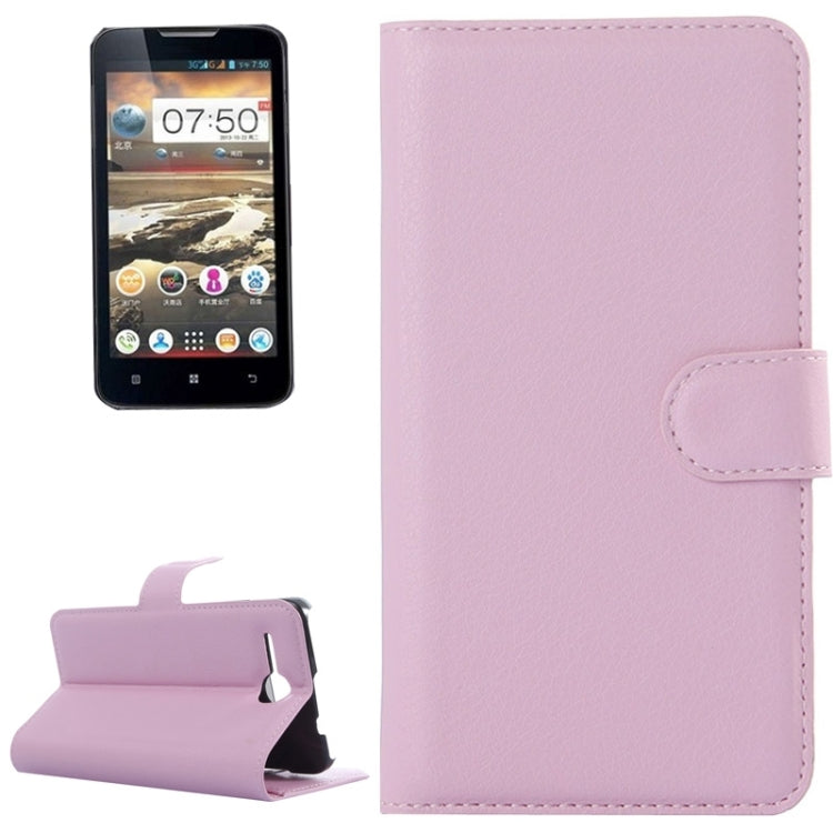 Litchi Texture Flip Leather Case with Holder & Card Slots & Wallet for Lenovo A680