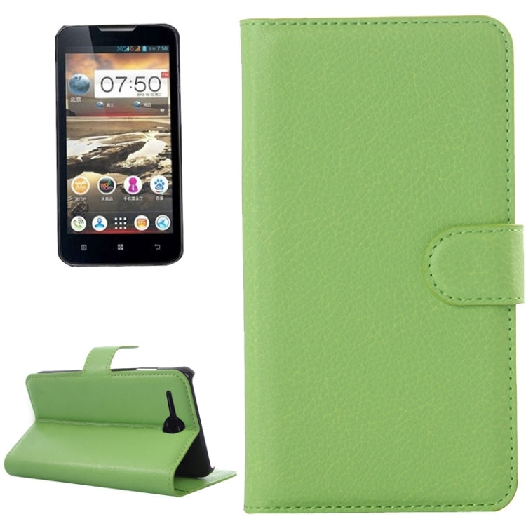 Litchi Texture Flip Leather Case with Holder & Card Slots & Wallet for Lenovo A680
