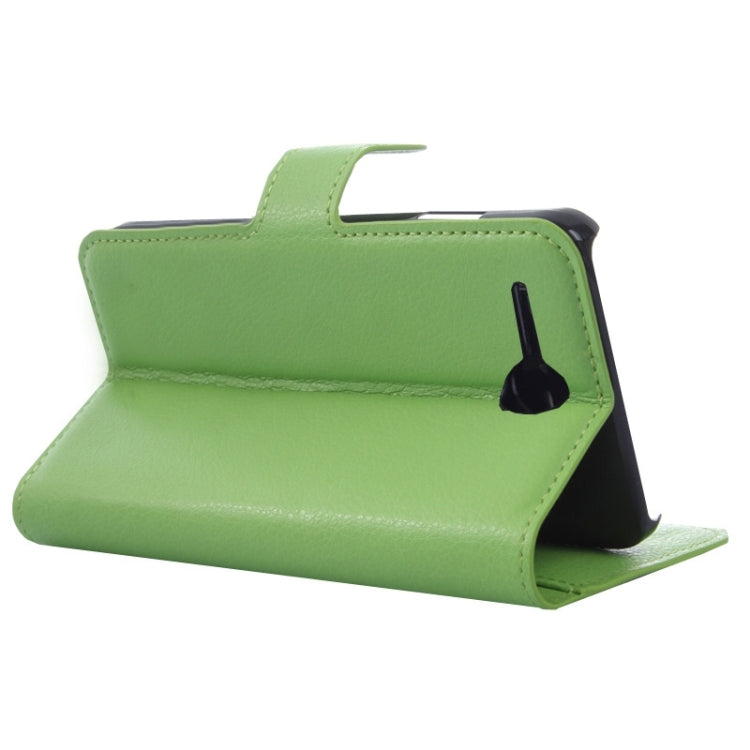 Litchi Texture Flip Leather Case with Holder & Card Slots & Wallet for Lenovo A680