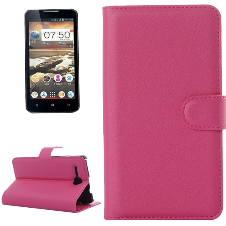 Litchi Texture Flip Leather Case with Holder & Card Slots & Wallet for Lenovo A680