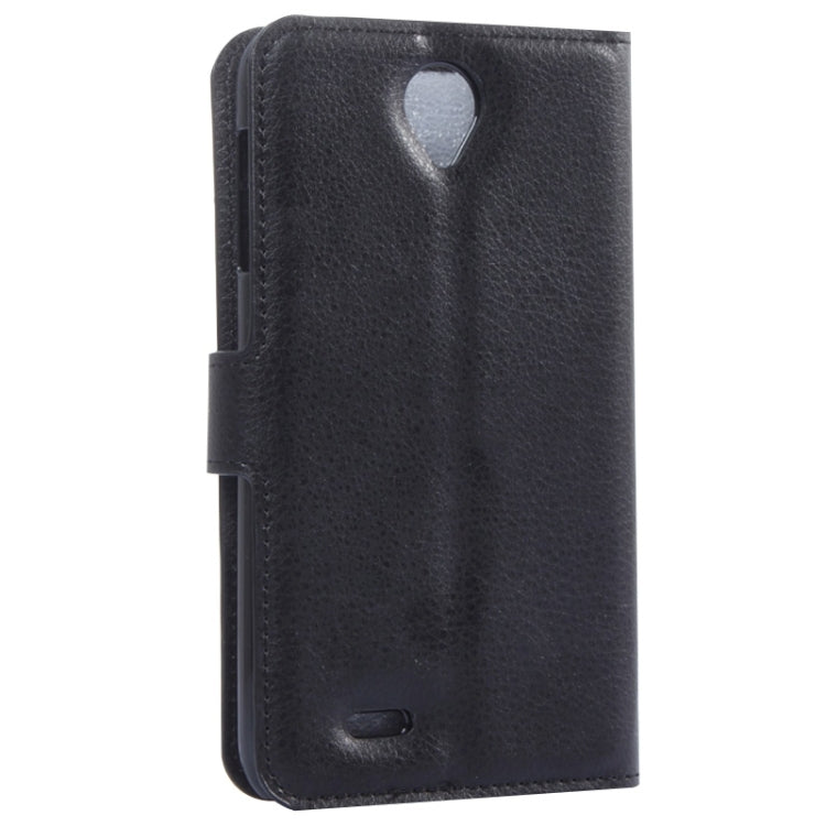 Litchi Texture Flip Leather Case with Holder & Card Slots & Wallet for Lenovo A850
