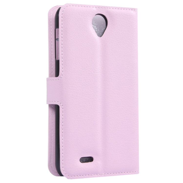 Litchi Texture Flip Leather Case with Holder & Card Slots & Wallet for Lenovo A850