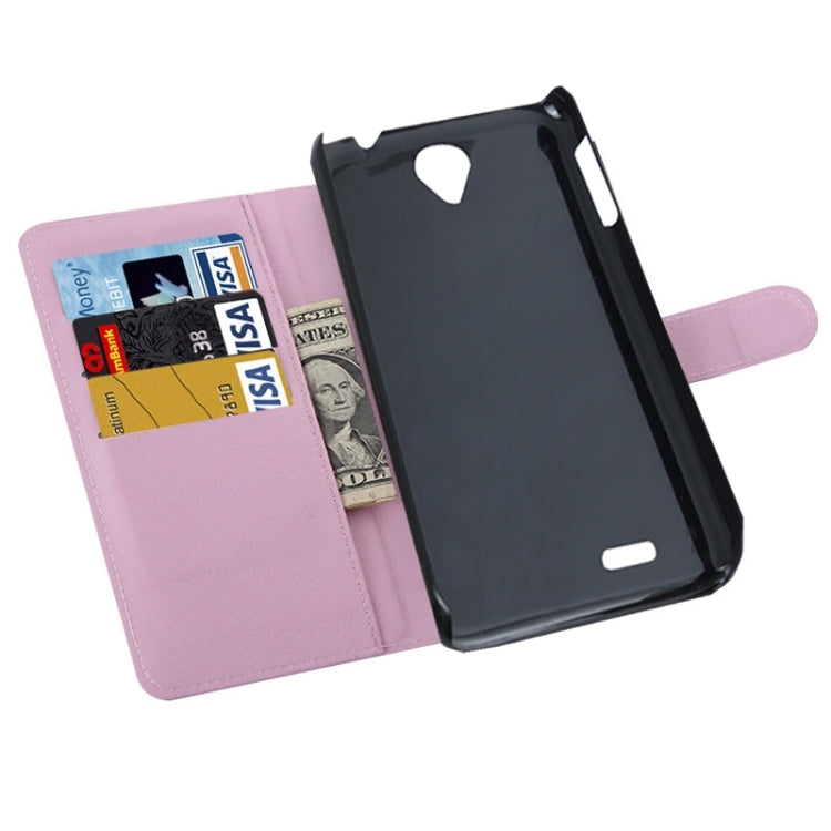 Litchi Texture Flip Leather Case with Holder & Card Slots & Wallet for Lenovo A850