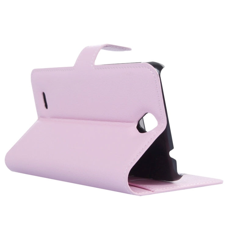 Litchi Texture Flip Leather Case with Holder & Card Slots & Wallet for Lenovo A850