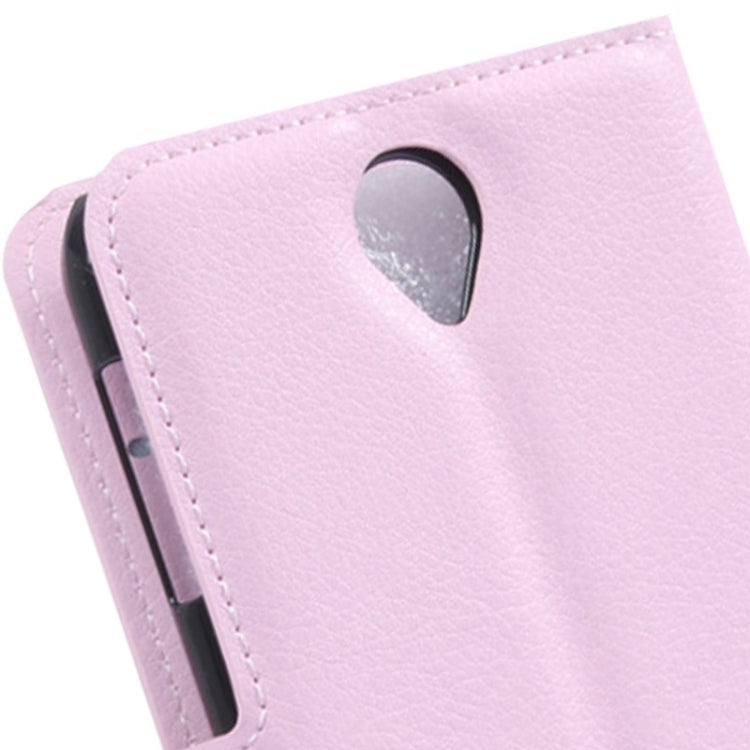 Litchi Texture Flip Leather Case with Holder & Card Slots & Wallet for Lenovo A850