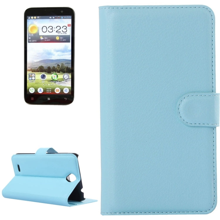 Litchi Texture Flip Leather Case with Holder & Card Slots & Wallet for Lenovo A850