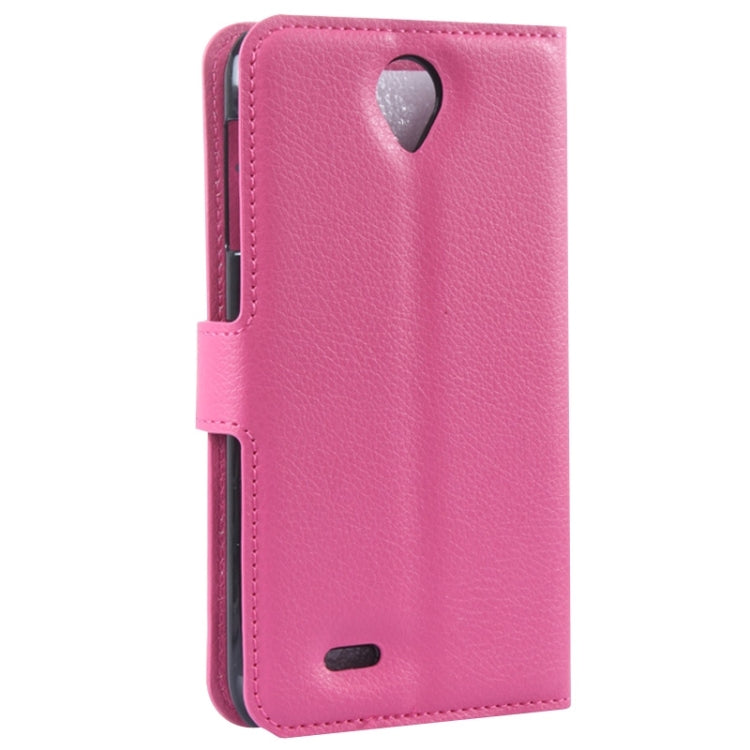 Litchi Texture Flip Leather Case with Holder & Card Slots & Wallet for Lenovo A850