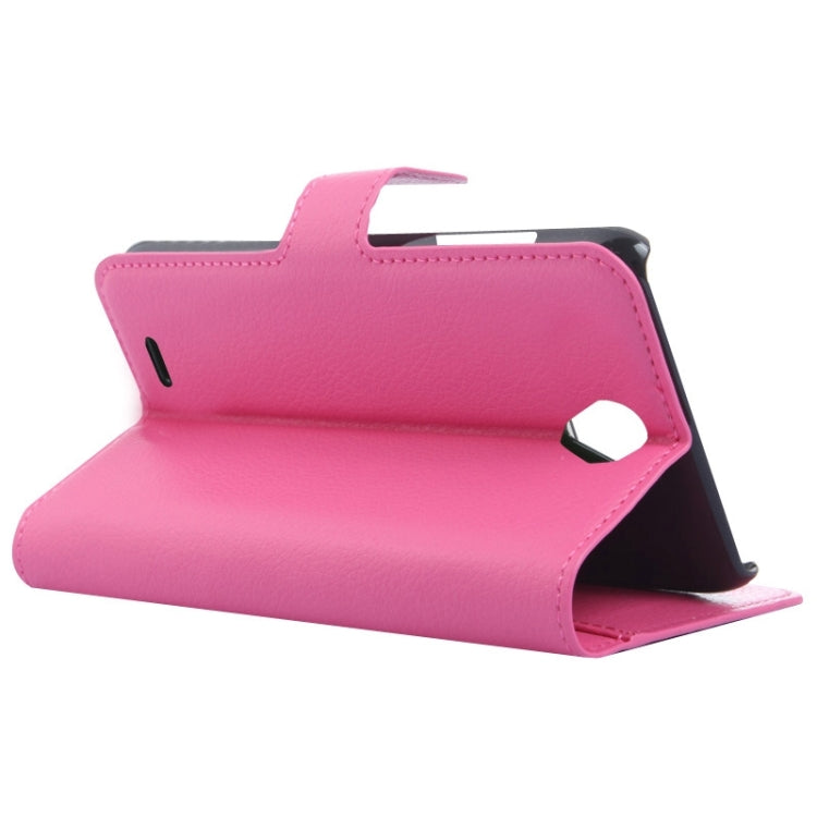 Litchi Texture Flip Leather Case with Holder & Card Slots & Wallet for Lenovo A850