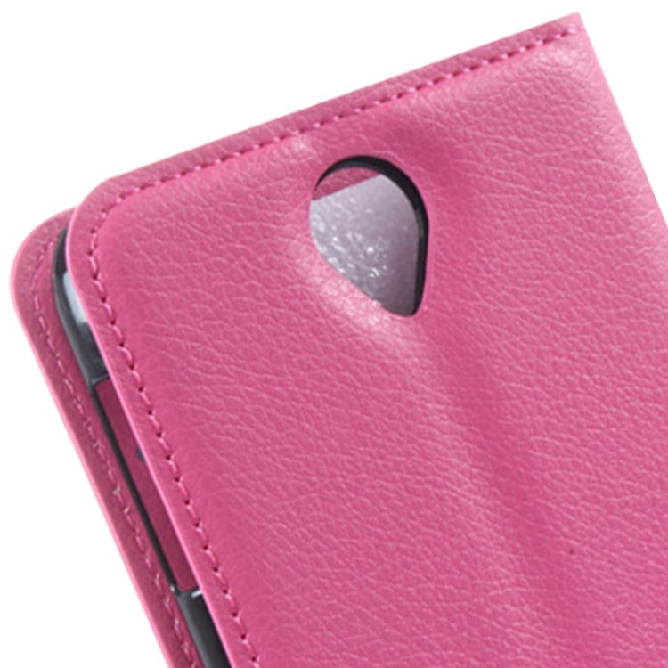 Litchi Texture Flip Leather Case with Holder & Card Slots & Wallet for Lenovo A850