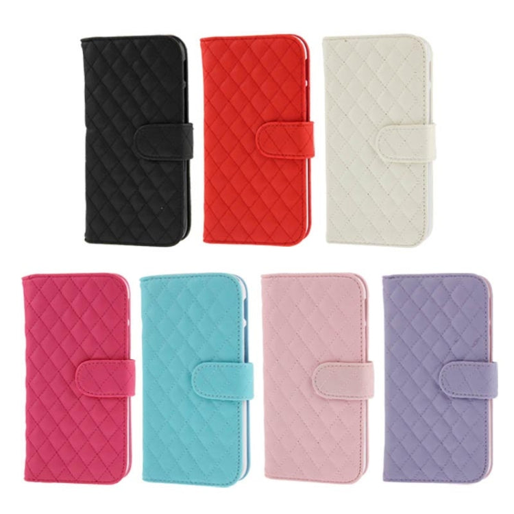 Plaid Texture Leather Case with Credit Card Slot & Holder for HTC One / M8