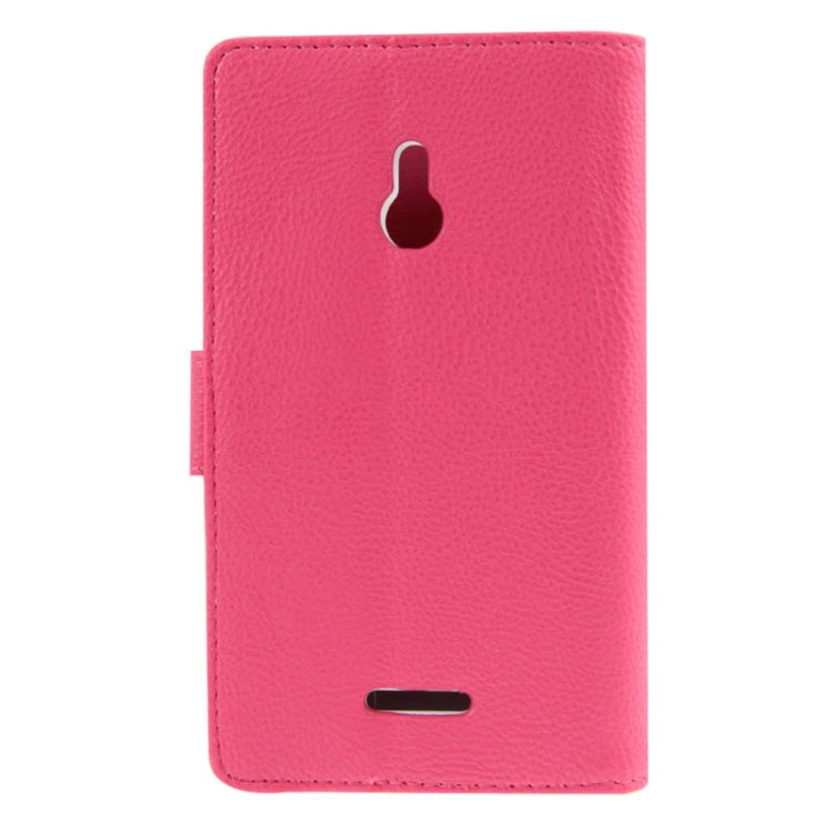 Litchi Texture Flip Leather Case with Card Slots & Holder for Nokia XL