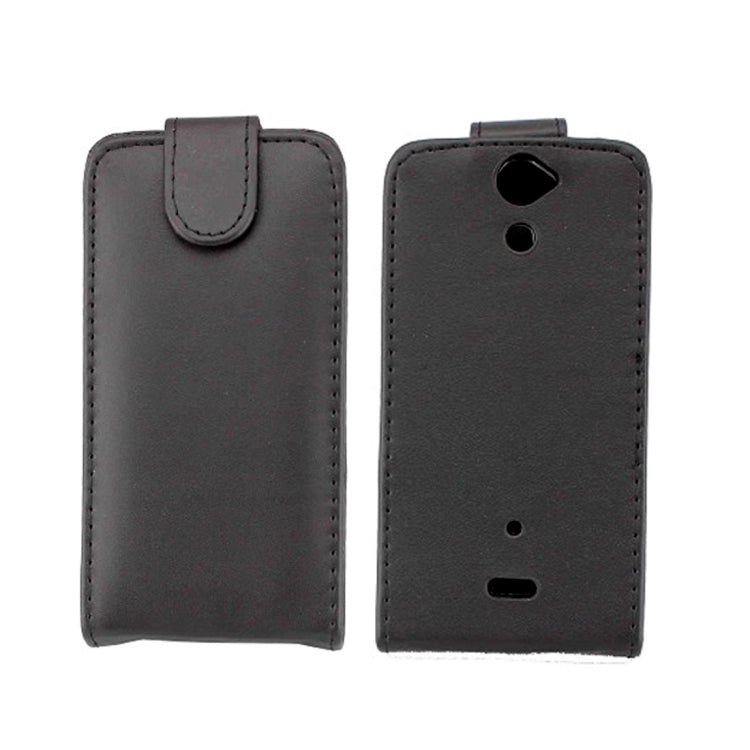 Vertical Flip Soft Leather Case for Sony LT25i(Black)