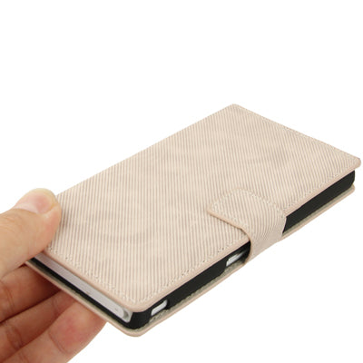 Denim Printing Pattern Leather Case with Holder & Credit Card Slots for Sony Xperia Z / L36H / C6603