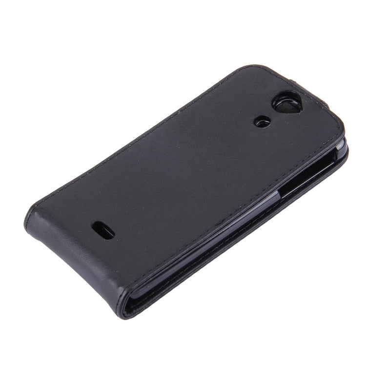 Vertical Flip Soft Leather Case for Sony Xperia V / LT25i(Black)