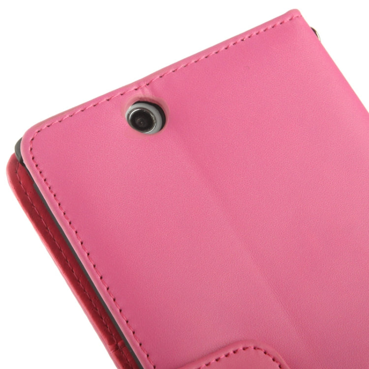 Soft Leather Case with Credit Card Slots & Holder for Sony Xperia Z Ultra / XL39H (Magenta)