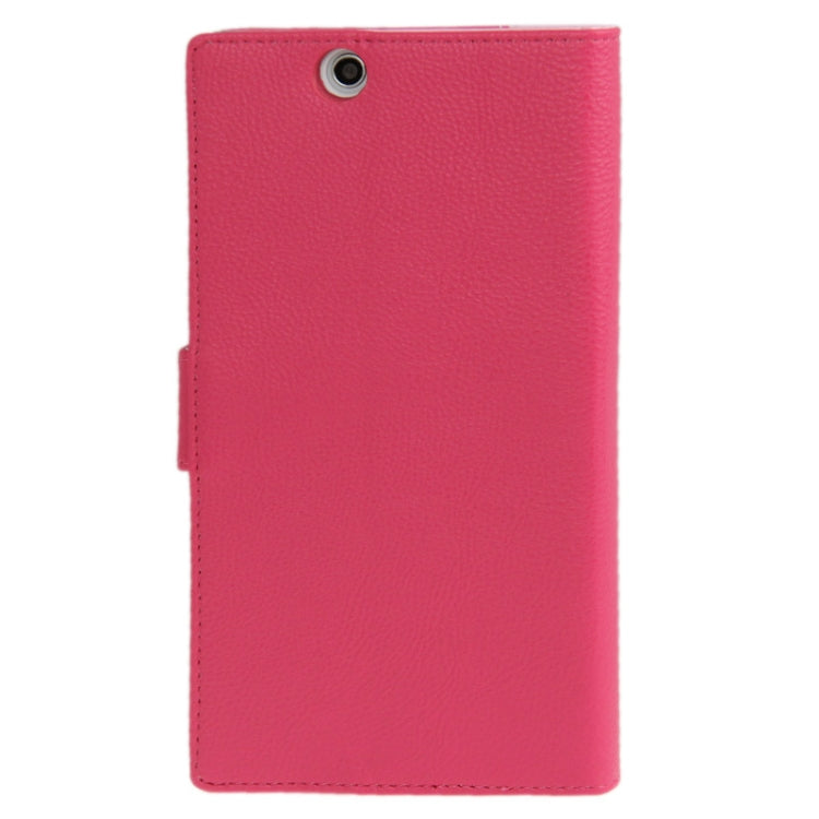 Litchi Texture Horizontal Flip Leather Case with Credit Card Slots & Holder for Sony Xperia Z Ultra / XL39h