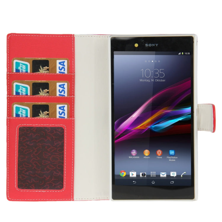 Litchi Texture Horizontal Flip Leather Case with Credit Card Slots & Holder for Sony Xperia Z Ultra / XL39h