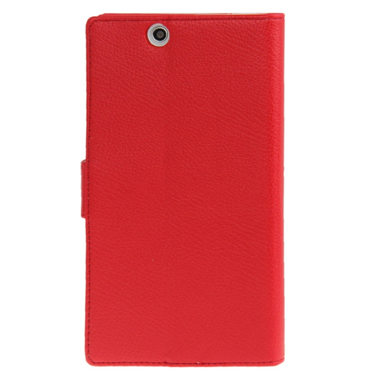 Litchi Texture Horizontal Flip Leather Case with Credit Card Slots & Holder for Sony Xperia Z Ultra / XL39h