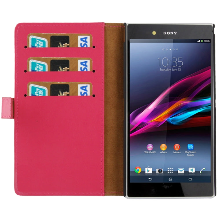 Fine Sheepskin Texture Flip Leather Case with Credit Card Slots & Holder for Sony Xperia Z Ultra / XL39h