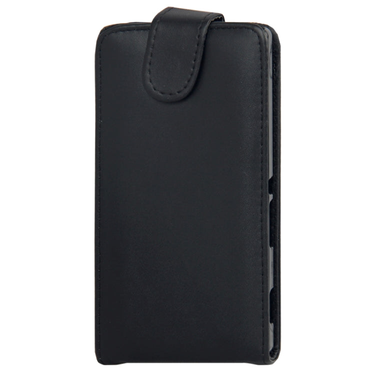Vertical Flip Leather Case for Sony Xperia C / S39h (Black)